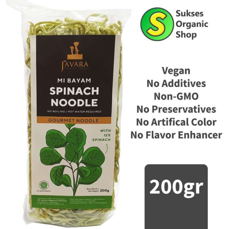 Jual Mie Bayam/gourmet Spinach Noodle/javara/200gr Di Seller Null ...