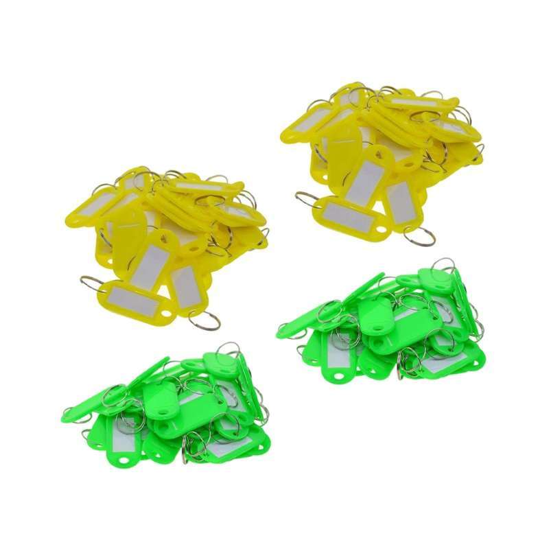 Jual 200pcs Key Tags Metal Rings Luggage Id Card Name Label Car Tags