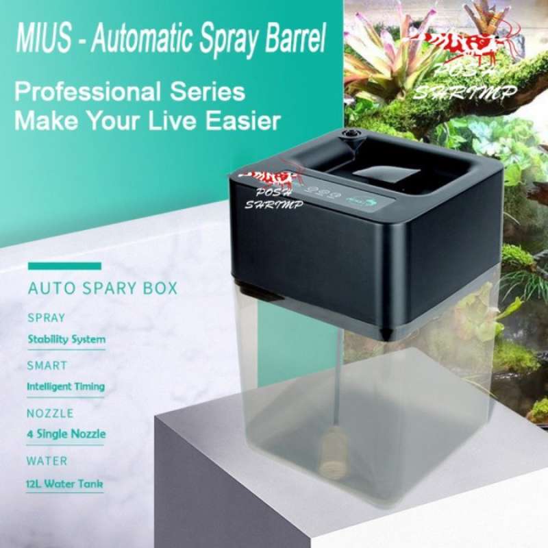 Promo Mius Smart Barrel Misting System Spray Paludarium Rainforest