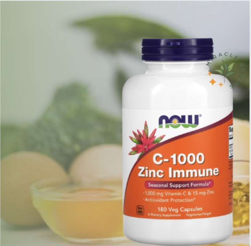 Promo Now Food Vitamin C1000 15mg Zinc Immune 180 Veg Capsules Diskon