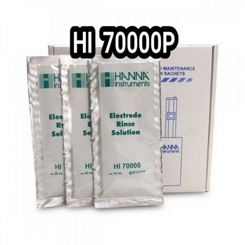 Promo Hanna HI70000P Electrode Rinse Solution Sachets, 25 x 20 mL