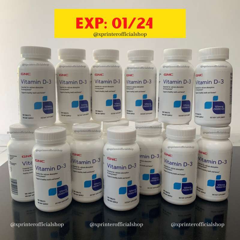 Promo READY ORI USA GNC Vitamin D3 5000 IU 125 mcg 180 tablet 5000IU
