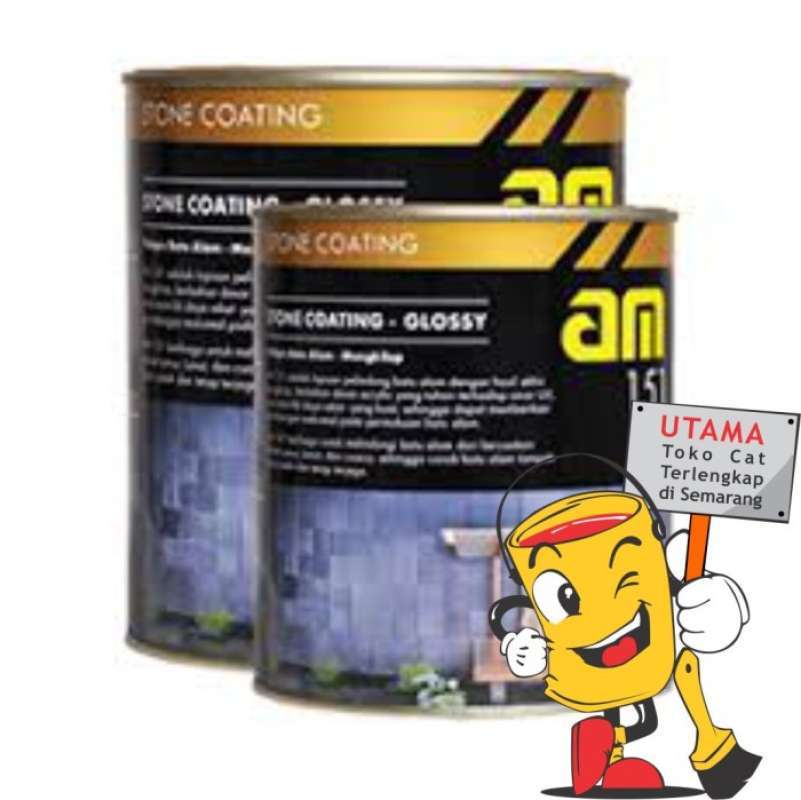 Jual AM 151 Coating Cat Batu Alam GLOSSY 1 Liter di Seller Toko Cat