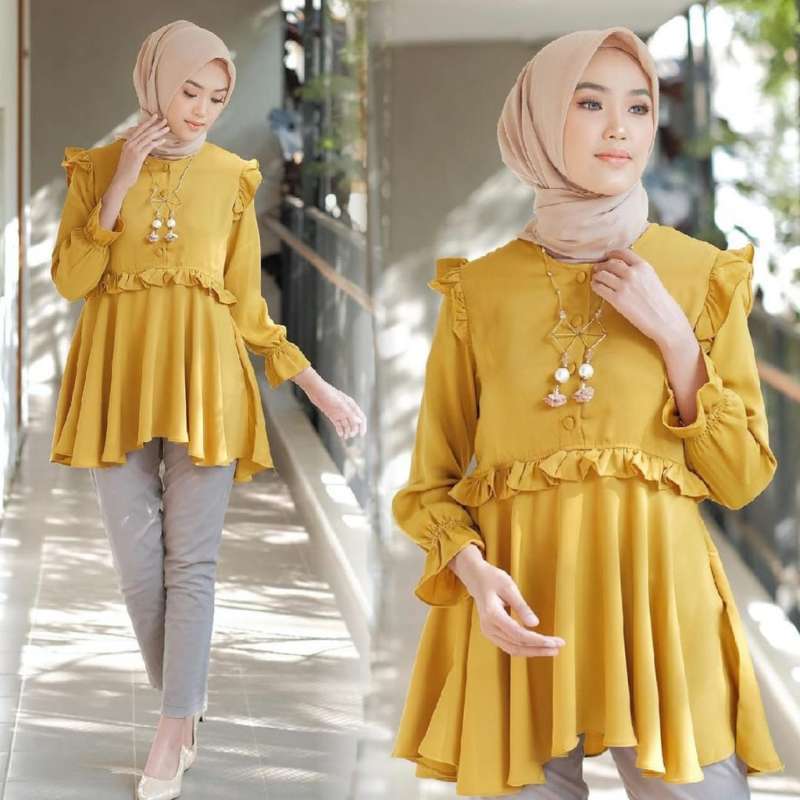 Promo Baju Atasan Tunik Murah Wanita Muslim Vania di Seller May ID