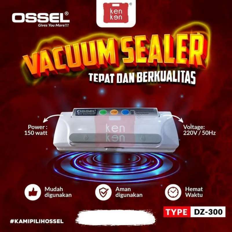 Jual OSSEL Vacuum Sealer Vakum Makanan DZ300 Mesin Press Digital