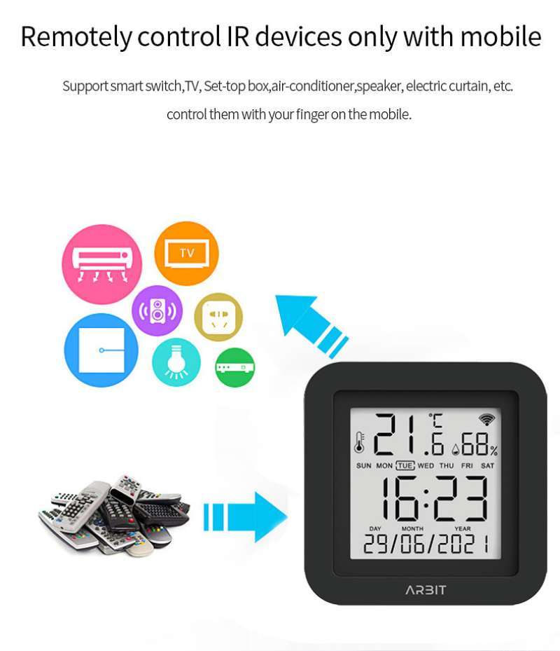 Promo Arbit - Smart Wifi Ir Remote Temperature & Humidity Sensor ...