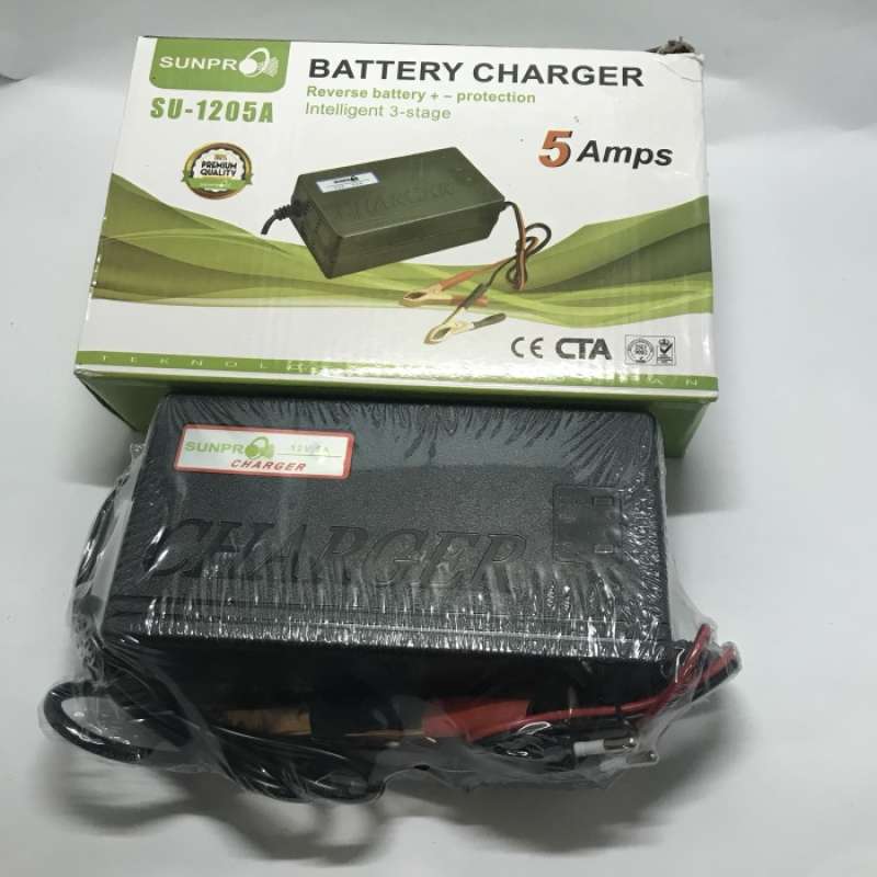 Promo Charger Aki 12v 5a Sunpro Cas Aki 12v Alat Cas Aki 12v 5a Sunpro
