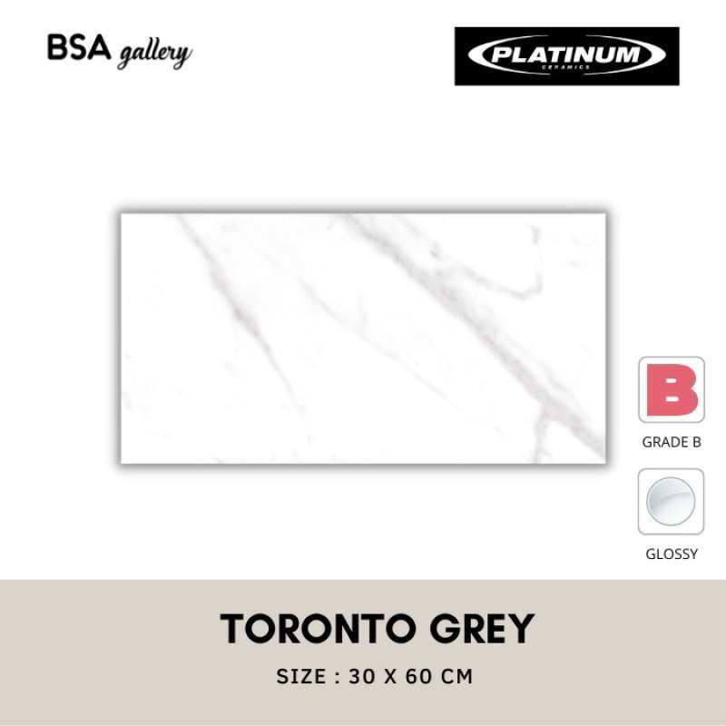 Jual Keramik Lantai Platinum 30x60 Toronto Grey / Keramik Motif Marmer
