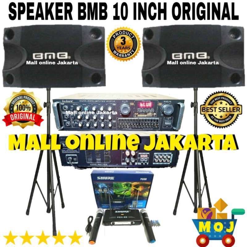 Jual Paket Speaker Bmb 10 Inch Karaoke Sound Sistem Rumahan Wireless Di Seller Gamma Store