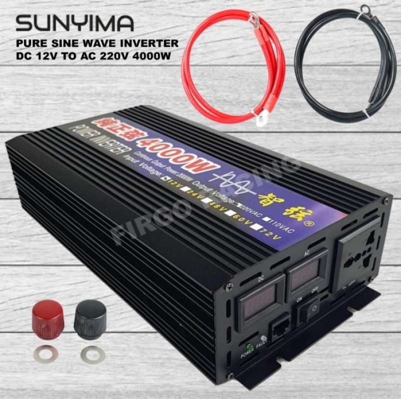 Promo Power Inverter Pure Sine Wave Dc 12v To Ac 220v 4000w Solar ...