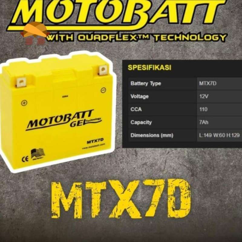 Promo SM - MTX7D MOTOBATT AKI KERING MOTOR YAMAHA NOUVO Diskon 23% di