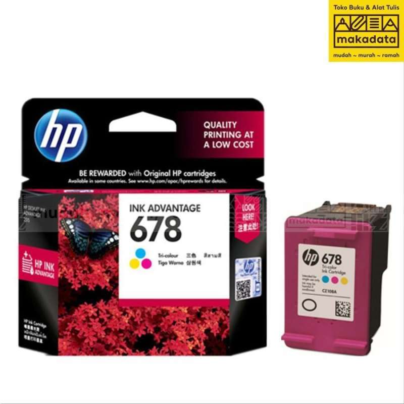 Jual TINTA CARTRIDGE HP WARNA 678 ORIGINAL di Seller Makadata Ploso
