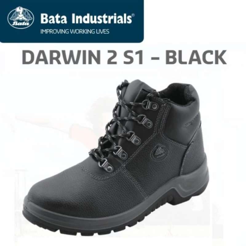 Promo SEPATU SAFETY BATA DARWIN BLACK SIZE BESAR 100 ORIGINAL BATA