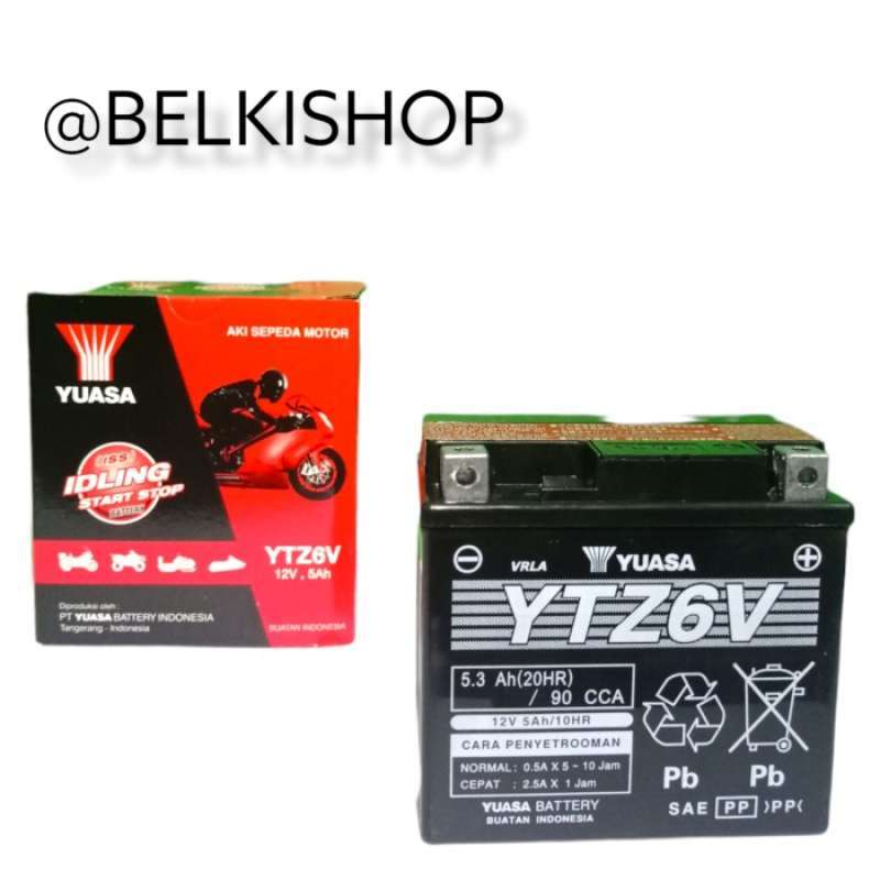 Promo Aki Motor Honda CB150R, CBR 150, VARIO 125 YTZ6V YUASA MF Diskon