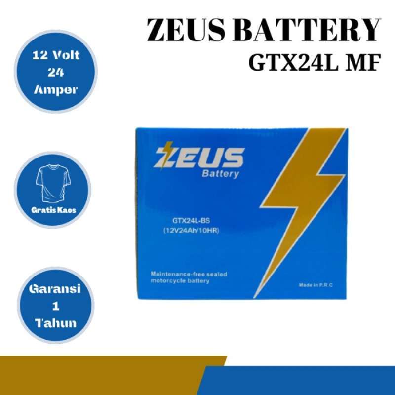 Promo Aki motor Zeus High GTX24L MF TIPE YAMAHA XS1100 Virago [1980