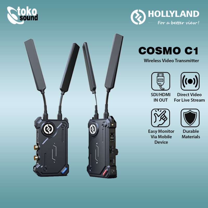 Hollyland Cosmo C1 Sistema Di Trasmissione Video Wireless HDMI/SDI – 300m, 40ms Latenza, 12-20Mbps, UVC, AFH