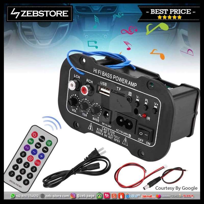 Jual Mini Amplifier Amp Speaker Stereo Digital Bass Mobil Car Bluetooth