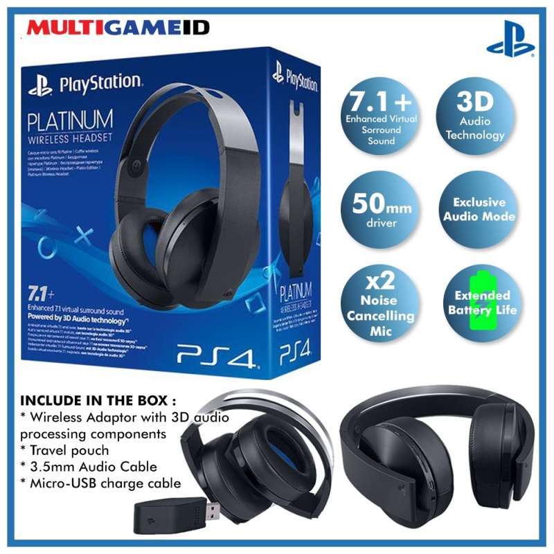 Promo Multi Game Headset PS4 PLATINUM Wireless Headset Diskon 10 di