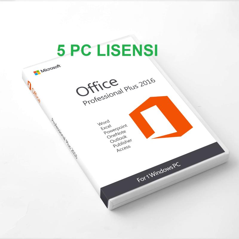 Jual Microsoft Office 2016 Professional Plus 5 Lisensi 