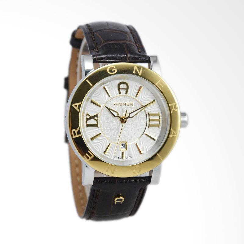 jual aigner cortina jam tangan pria brown gold a26086 jual aigner cortina jam tangan pria brown gold a26086