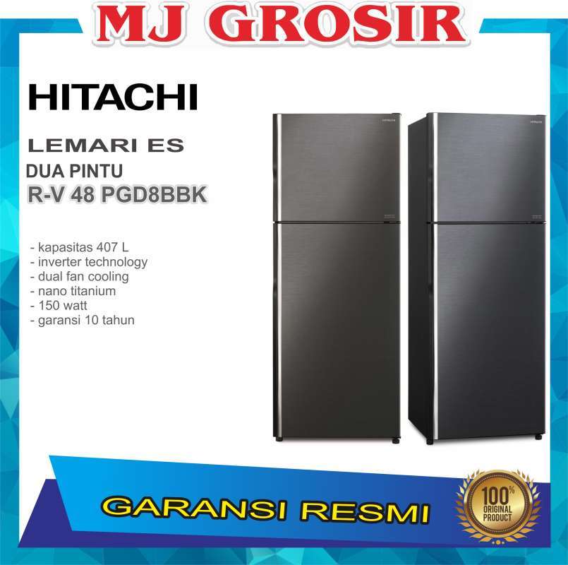 √ Kulkas Hitachi Rv 48 Pgd8bbk Lemari Es 2 Pintu