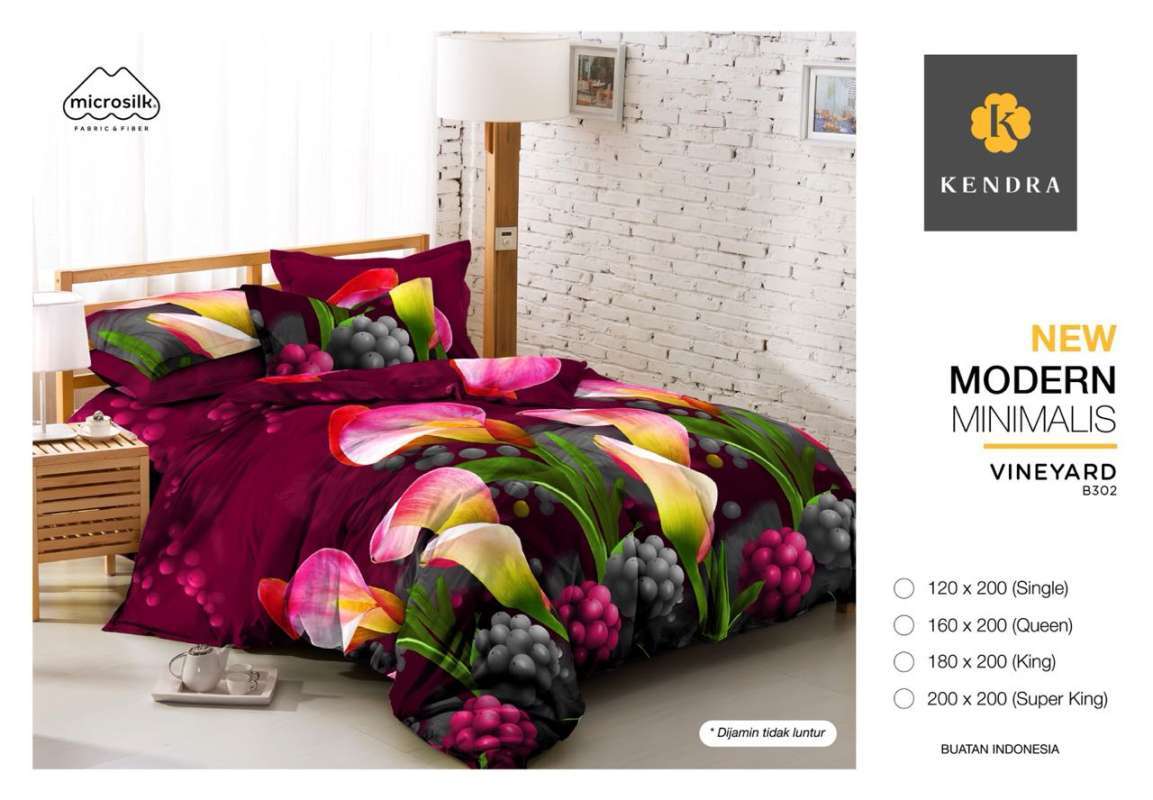 Jual Sprei Kendra Ukuran King Vineyard Di Seller Instore Official Store Margajaya, Kab