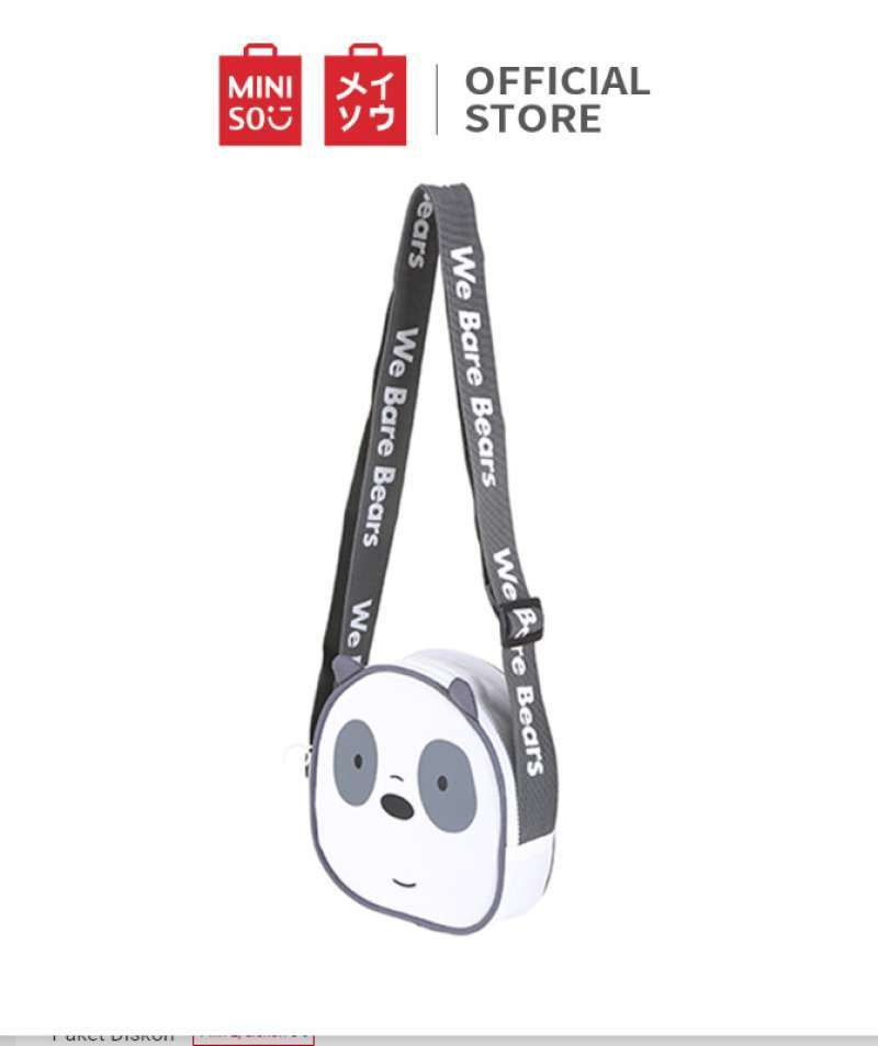 Jual Miniso Official We Bare BearsCrossbody Bag/ Tas Selempang lucu di