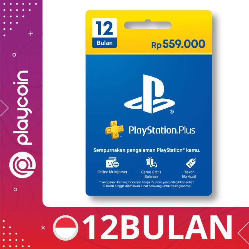 Jual [Sony Playstation Plus] PS Plus 12 Bulan Digital Voucher Code di Seller PlayCoinID Bali