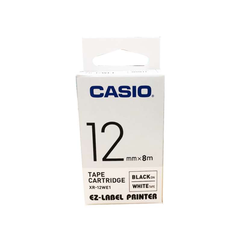 Jual Ez Label Printer Xr12we1 12mm Black Ink White Tape Label Casio Di