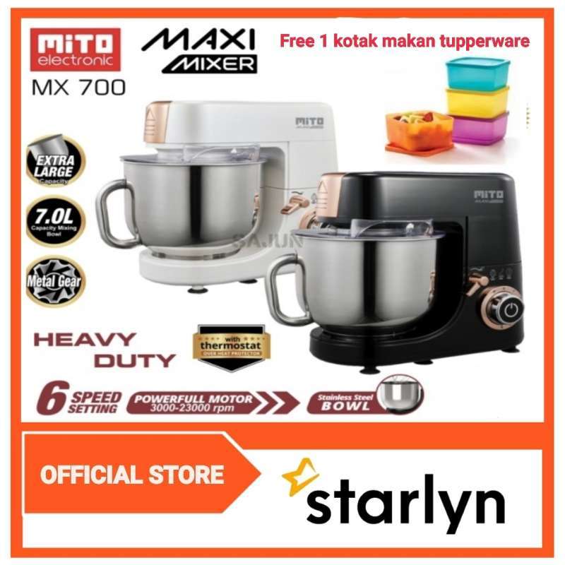 Promo Mito Stand Mixer MX700 Stainless Bowl Mixer Kapasitas 7 LIter MX