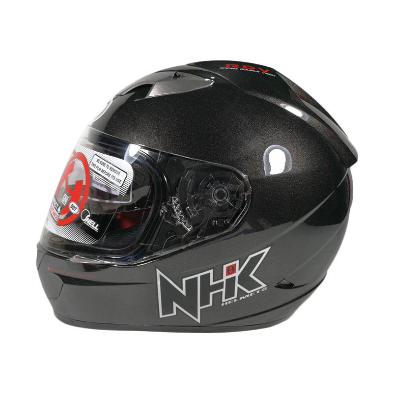Jual NHK GP1000 Double Visor Helm Full Face Gun Metal XL di Seller