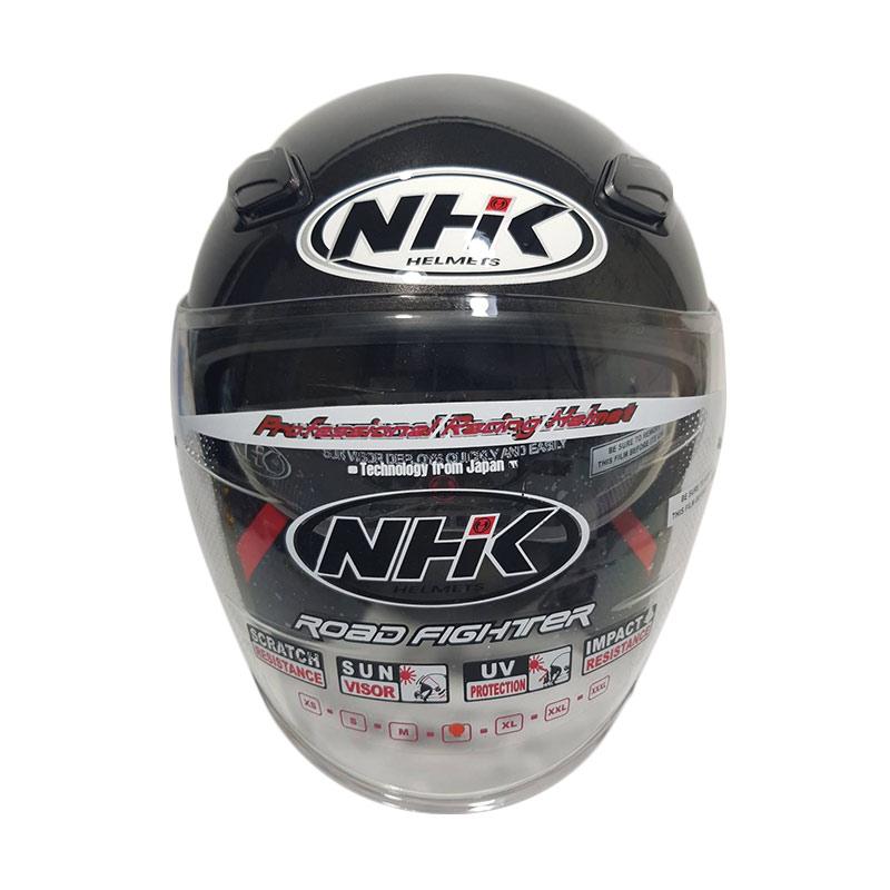 Jual Nhk R1 Double Visor Helm Half Face - Solid Gun Metal - Xl Di ...