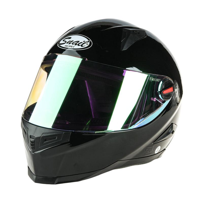 Jual Snail FFS1 Helm Full Face - Black Glossy Revo Green 
