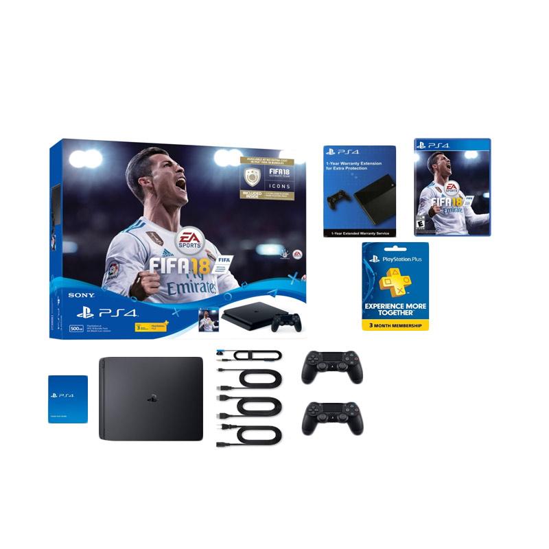 jual sony ps4 slim bundle fifa 18 console 2 stik 500gb harga kualitas terjamin jual sony ps4 slim bundle fifa 18 console 2 stik 500gb harga kualitas terjamin