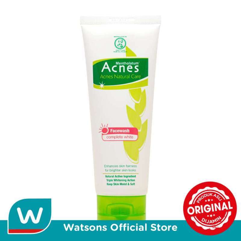 Jual Acnes Natural Care Face Wash Complete White [50 g] di Seller