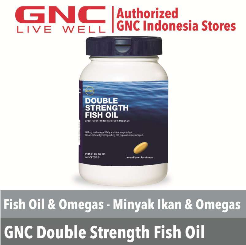 Jual Gnc 891611 Double Strength Fish Oil Suplemen Kesehatan [90 kapsul