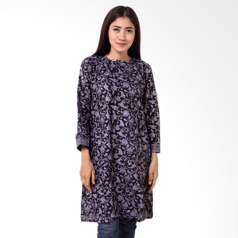 jual batik distro ba8971 tunik floral blouse panjang jual batik distro ba8971 tunik floral blouse panjang