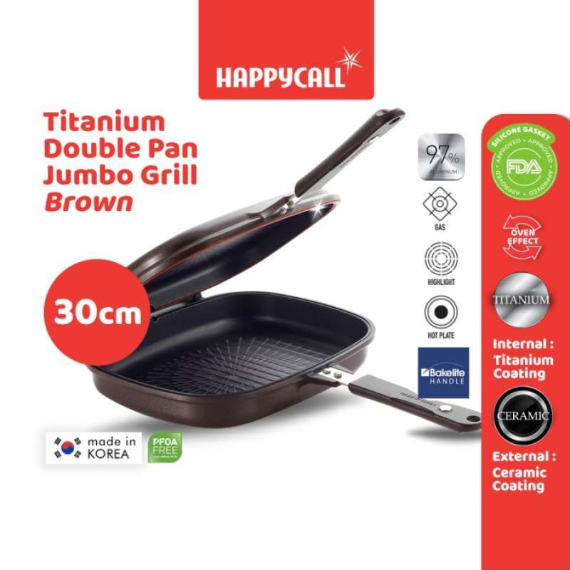 Promo Happycall Titanium Jumbo Grill Double Pan Diskon 20 di Seller