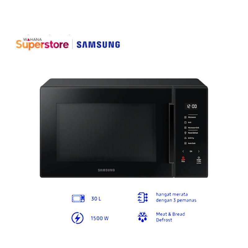 Jual Samsung Microwave Grill + Crusty Plate Mg30t5068ck Black [30 L