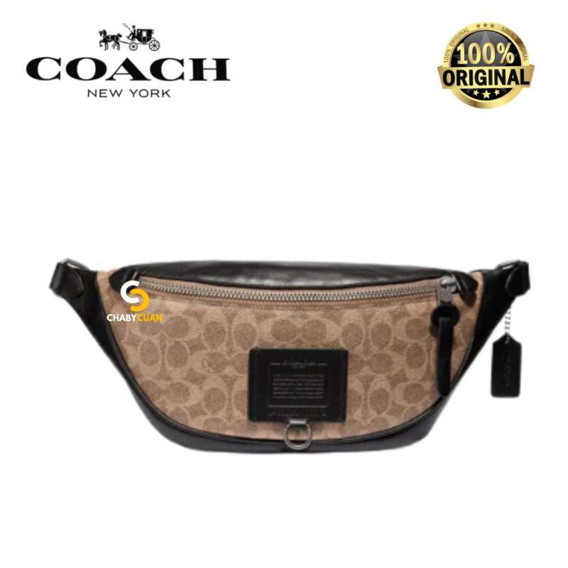 Jual Coach Rivington Waistbag Belt Bag in Signature Canvas Original di