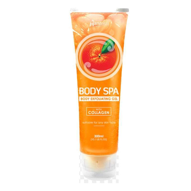 Jual Hanasui Body Spa Body Exfoliating Gel With Collagen 300ml Orange