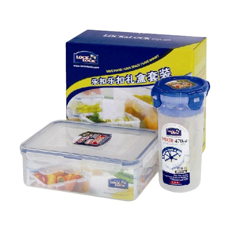 Jual MBW LOCK & LOCK Plastic Container With Color Box Set Peralatan