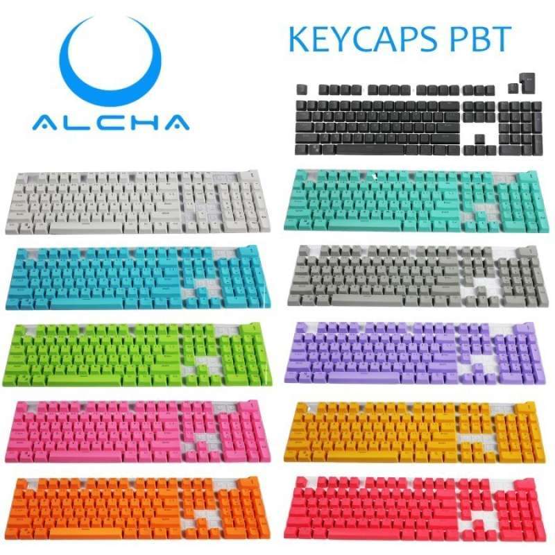 Promo ALCHA KEYCAPS PBT DOUBLE SHOT BACKLIT MECHANICAL KEYBOARD 104 KEY ...