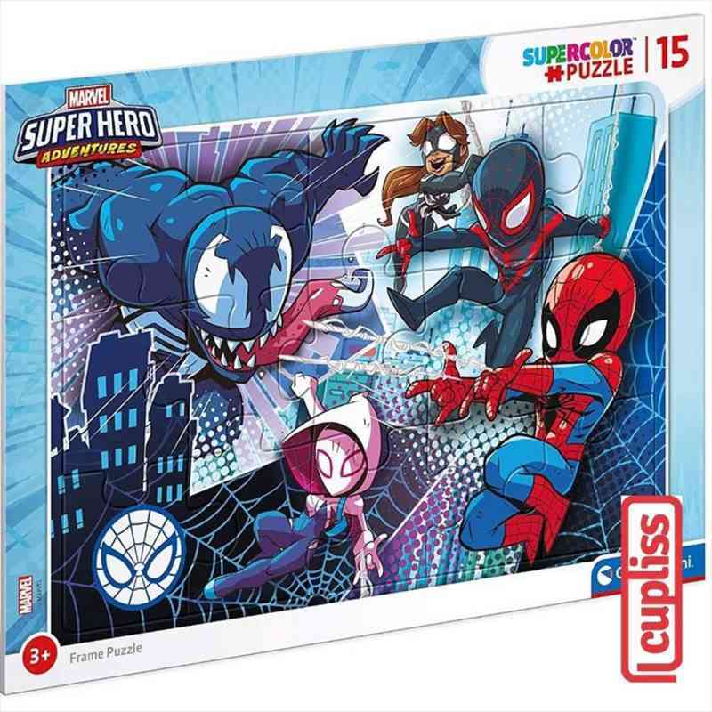 Jual Clementoni 22240 Marvel Spider Man Spiderman Venom Frame Puzzle 15 ...