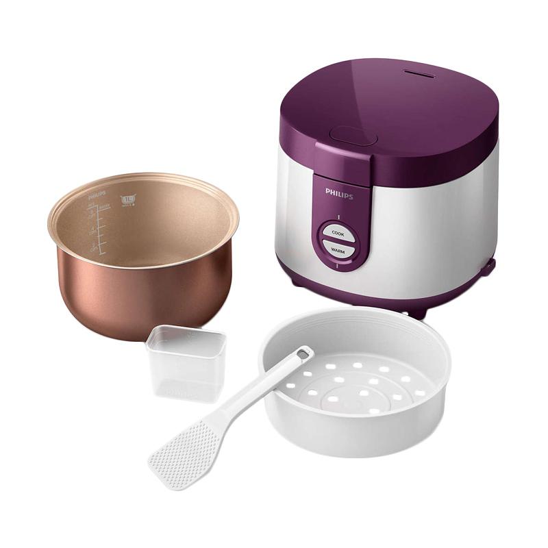 Jual Philips Hd3116/30 Basic Rice Cooker Ungu [1 L] Original Garansi