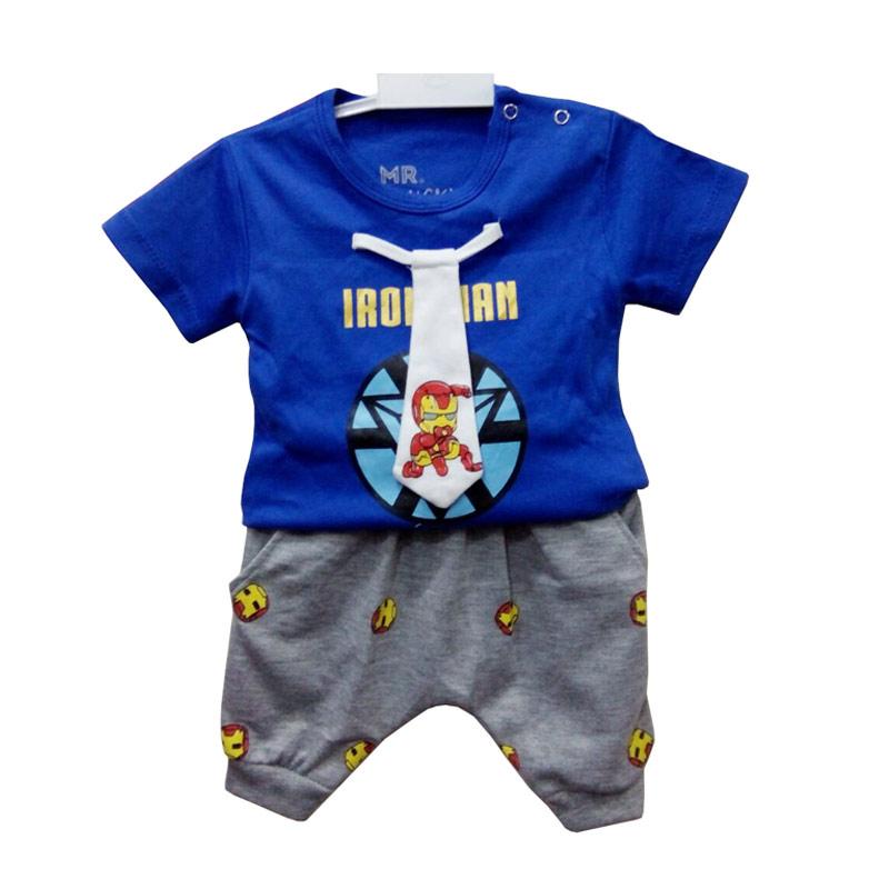 Jual STB Kids IM012 Setelan Baju Bayi Laki-laki - Biru 