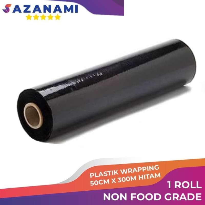 Jual Stretch Film 50cm X 300m Hitam Plastik Wrapping Plastic Wrap