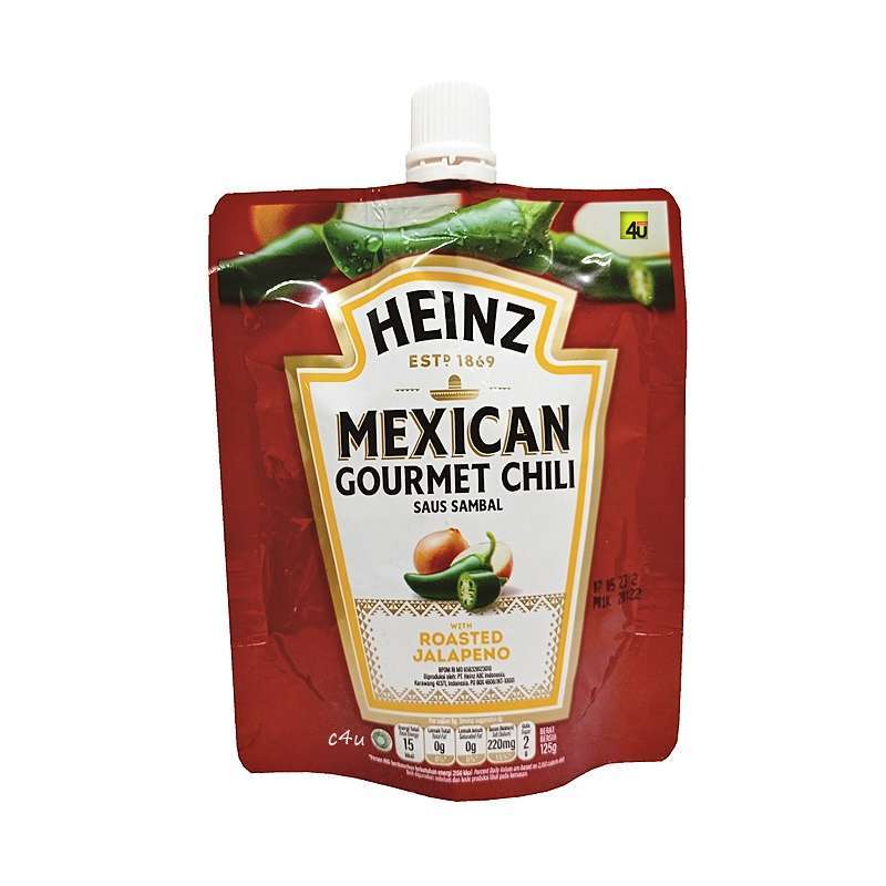 Promo Heinz World Famous MEXICAN CHILI Sauce Pouch Kecil 125g JALAPENO Diskon 13 di Seller