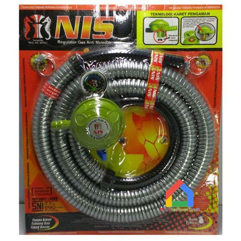 Promo Selang dan Regulator Gas LPG NIS Paket Logo Kuda Laut Hijau