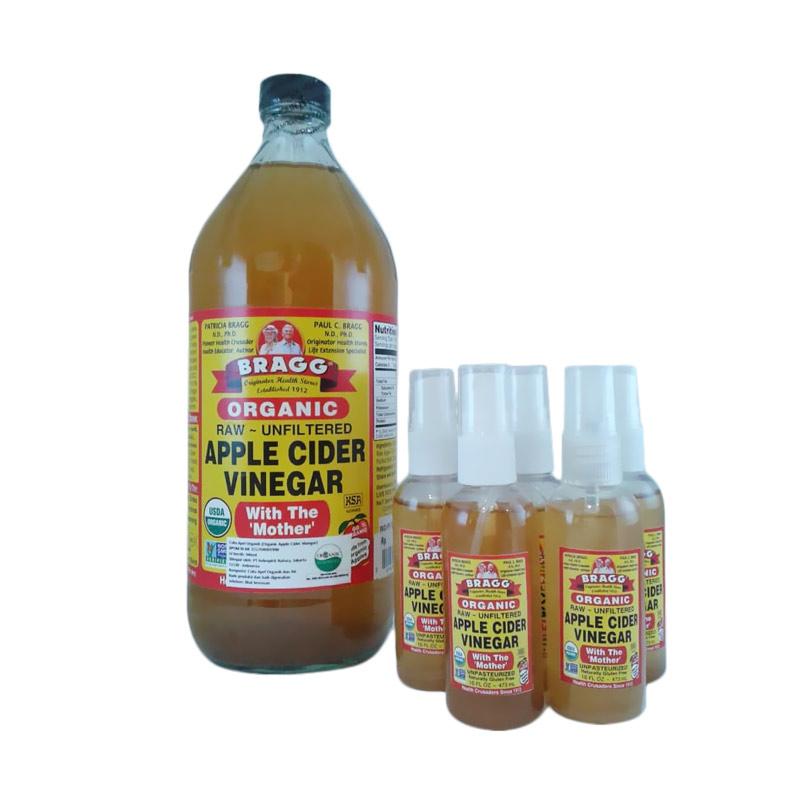 Jual Bragg Organic Apple Cider Vinegar Cuka Apel Asli [60 mL/ Share in Botol] di Seller HI